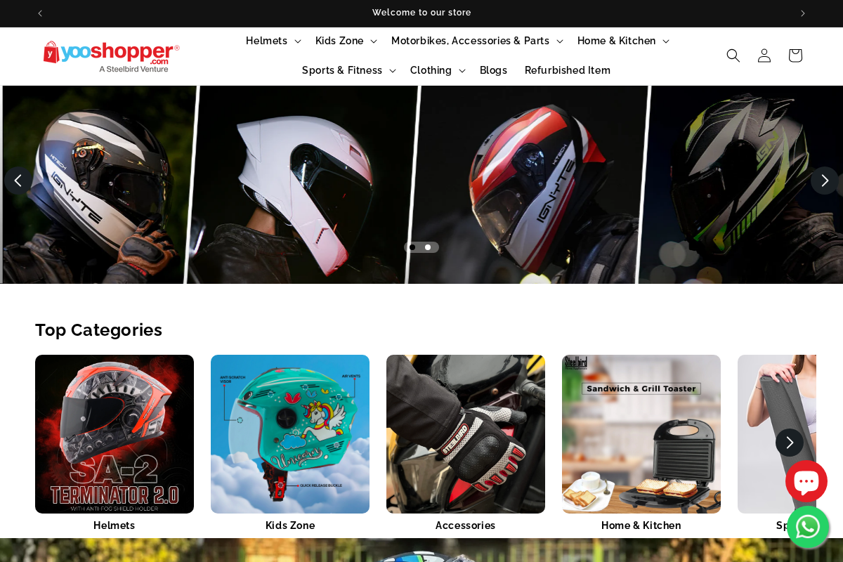 YooShopper homepage screenshot