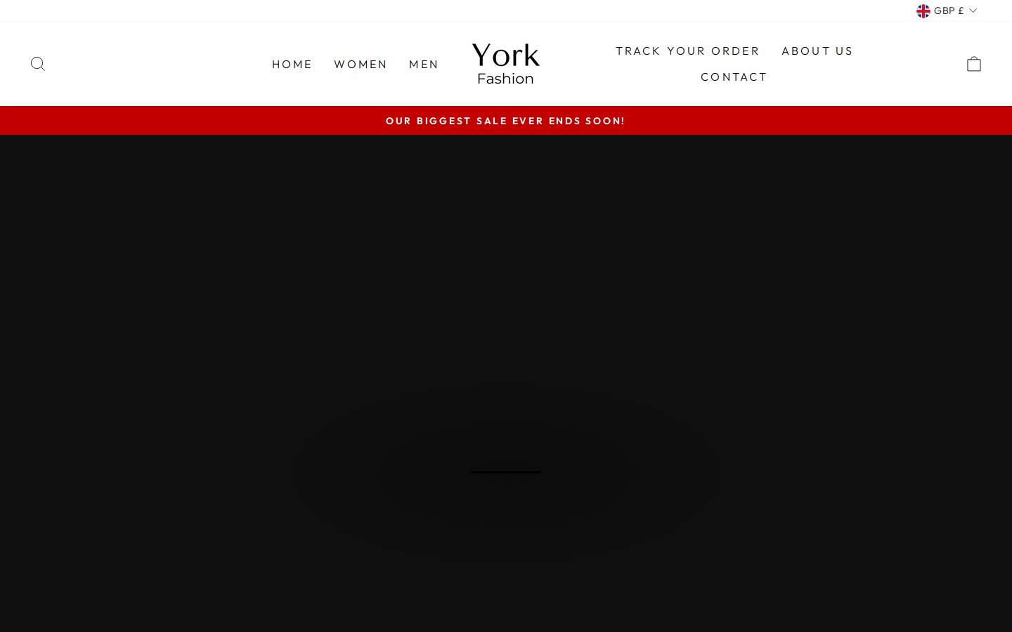 York Fashion homepage screenshot