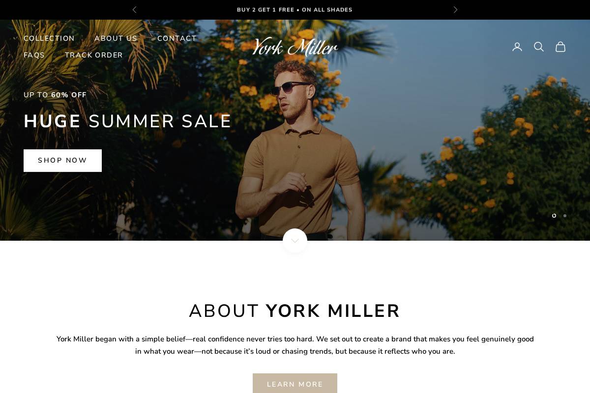 york-miller.com homepage screenshot