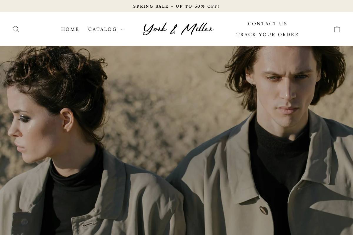 Yorkandmiller homepage screenshot