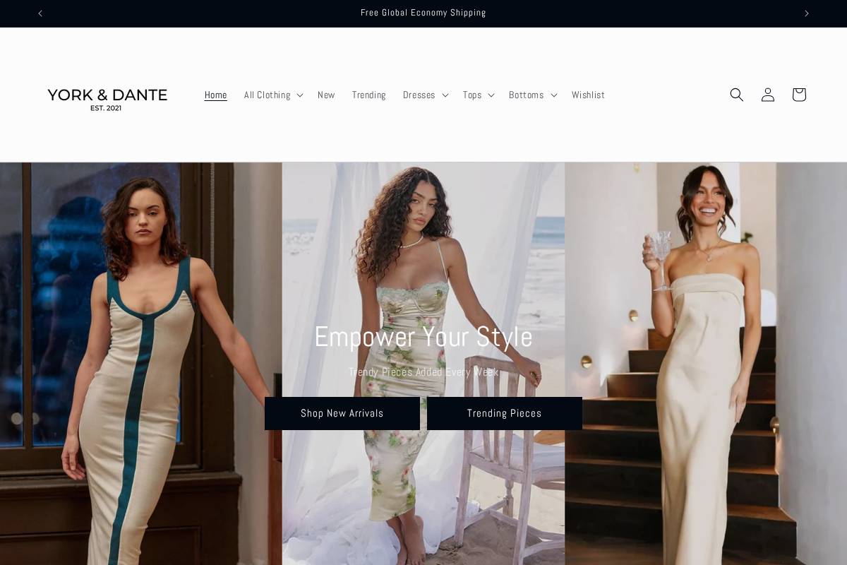 yorkdante.com homepage screenshot