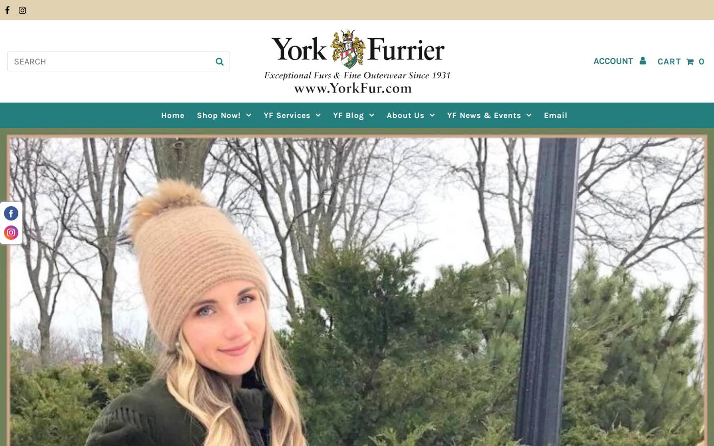 York Furrier homepage screenshot