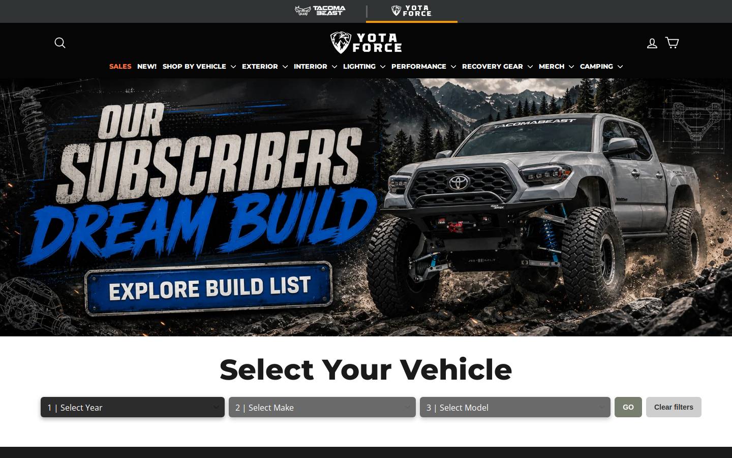 yotaforce.com homepage screenshot