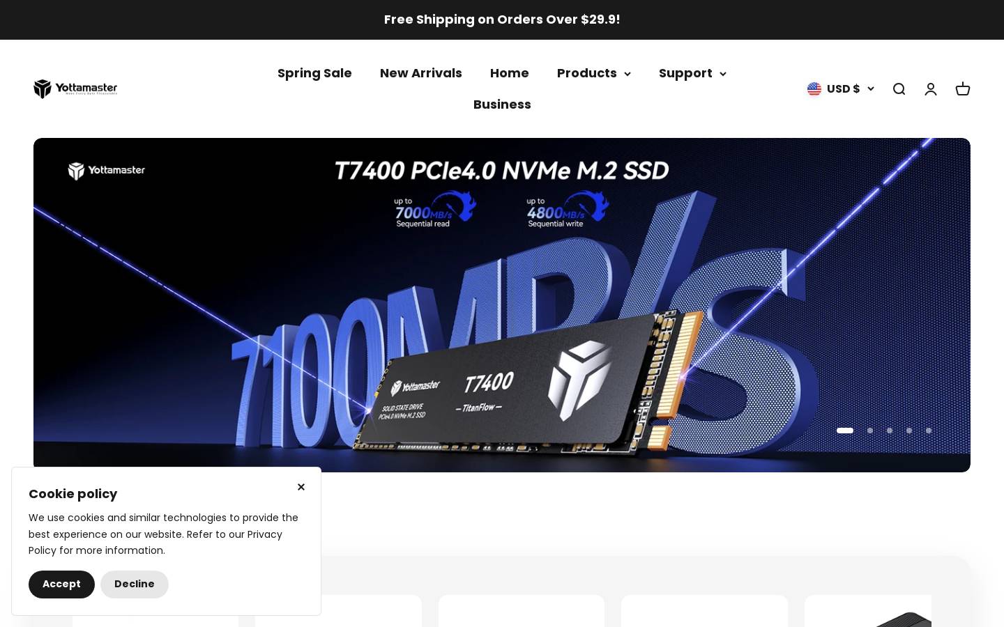 yottamaster.com homepage screenshot