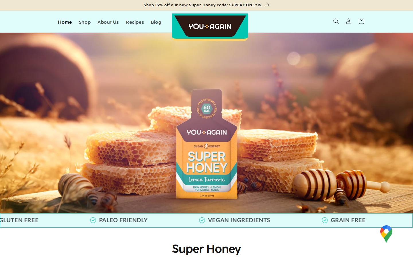 youagainfoods.com homepage screenshot