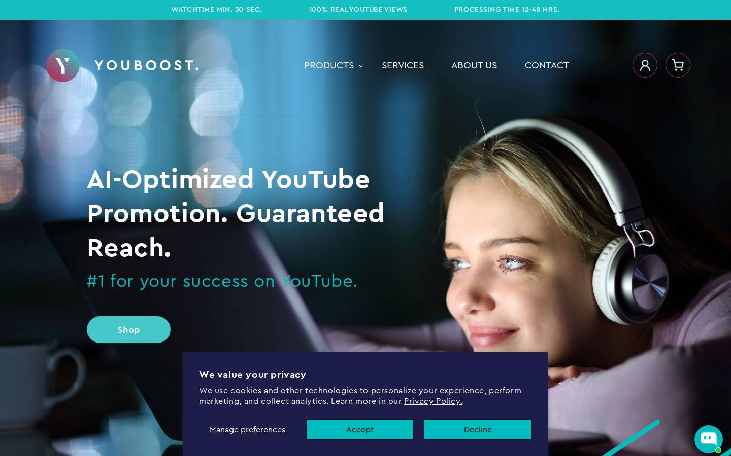 youboost-promotion.com homepage screenshot