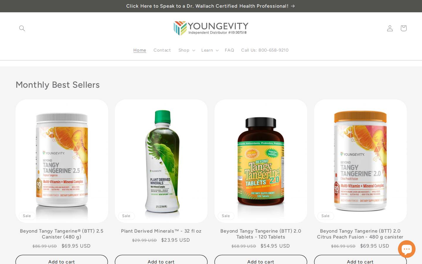 Young90health homepage screenshot