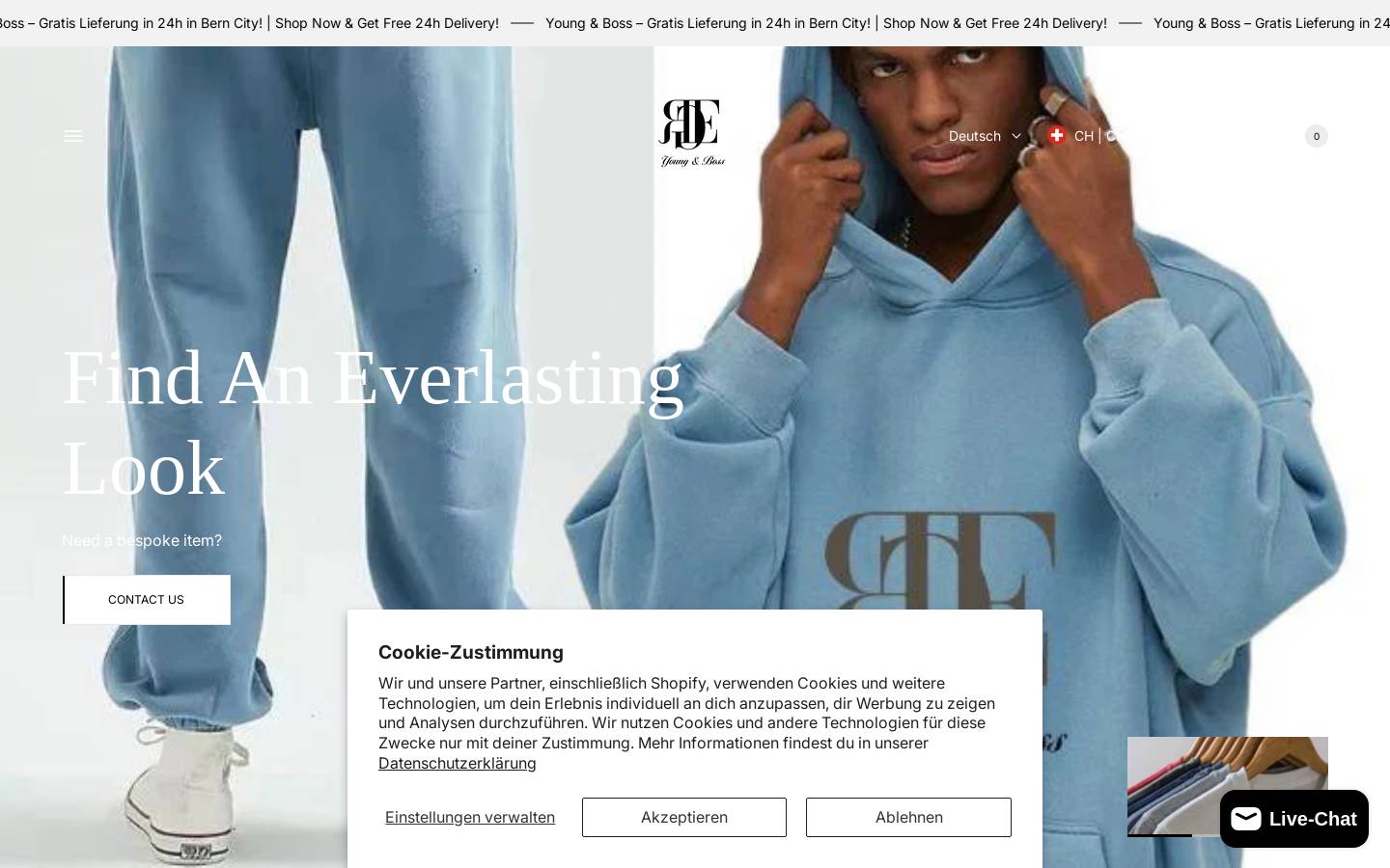 youngandboss.ch homepage screenshot