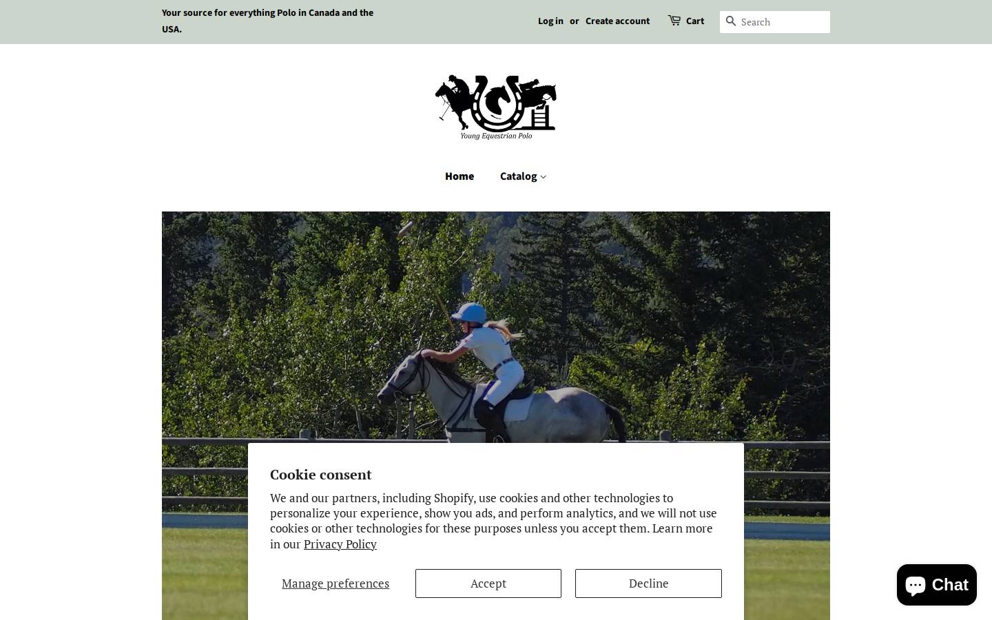 youngequestrian.ca homepage screenshot