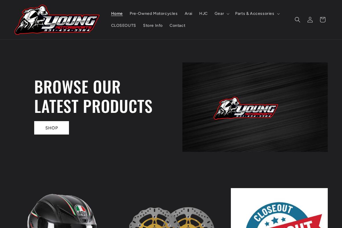 youngmotorsportstn.com homepage screenshot