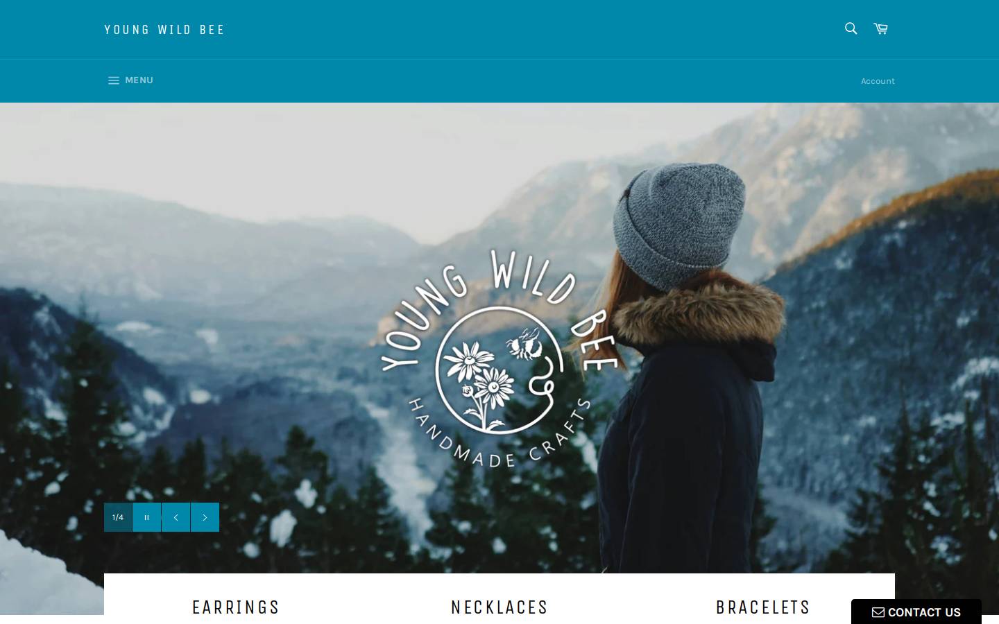 youngwildbeads.com homepage screenshot