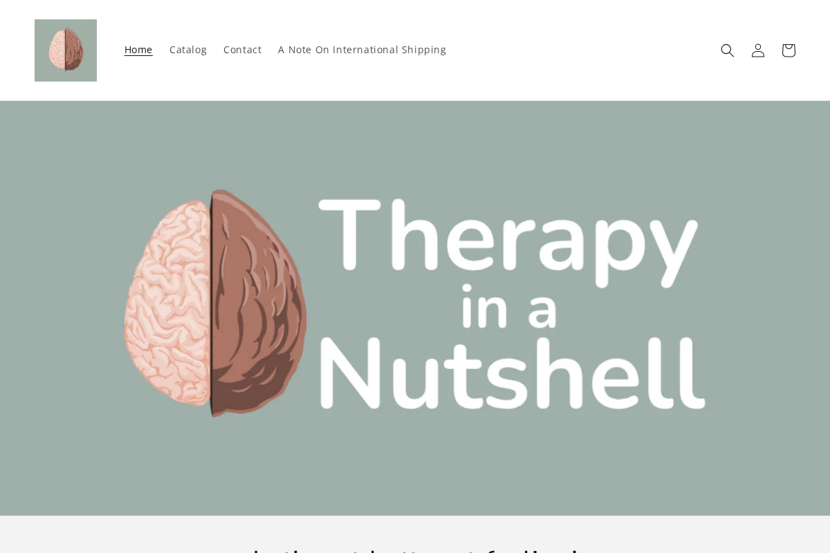 Therapy in a Nutshell homepage screenshot