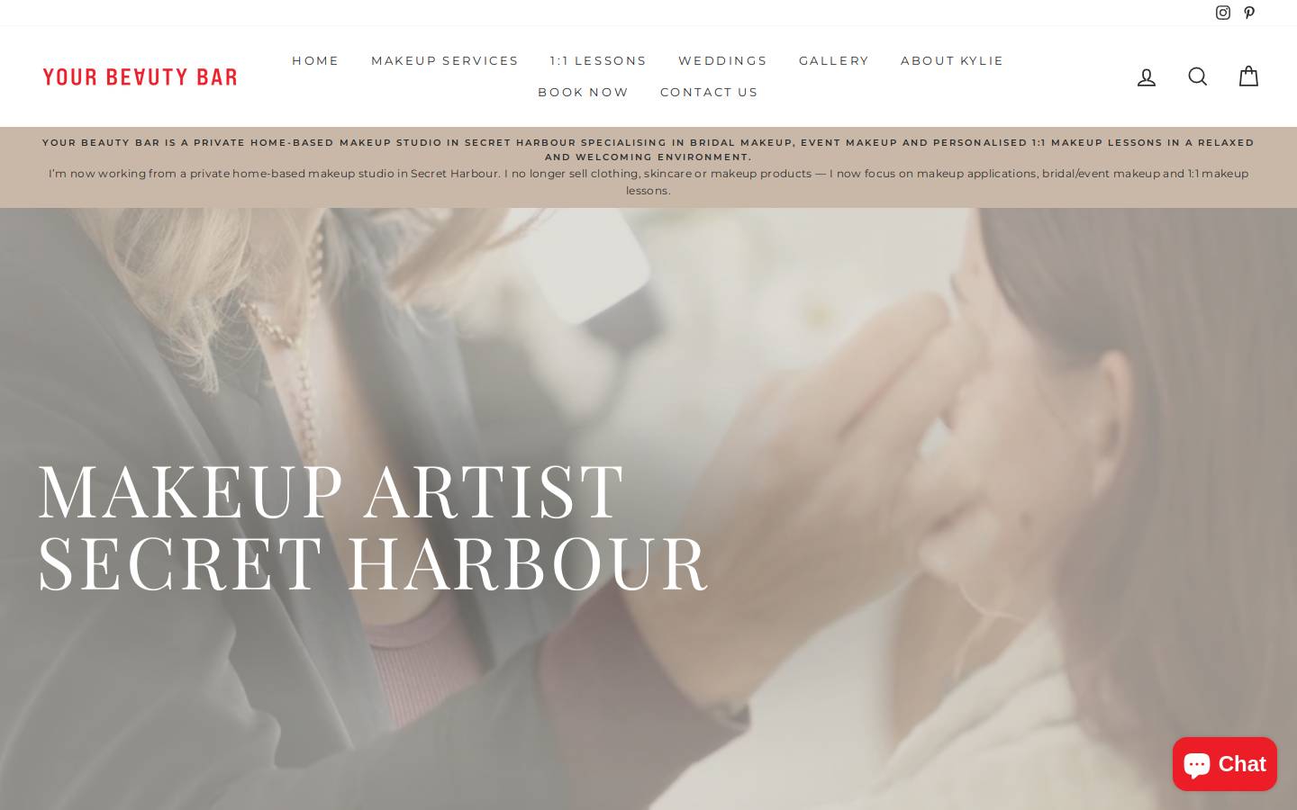 yourbeautybar.com.au homepage screenshot