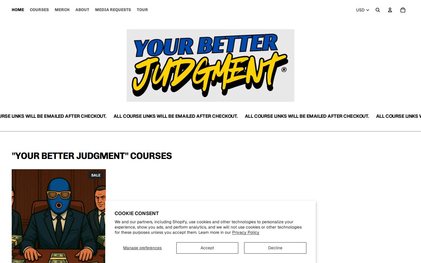 yourbetterjudgment.com homepage screenshot