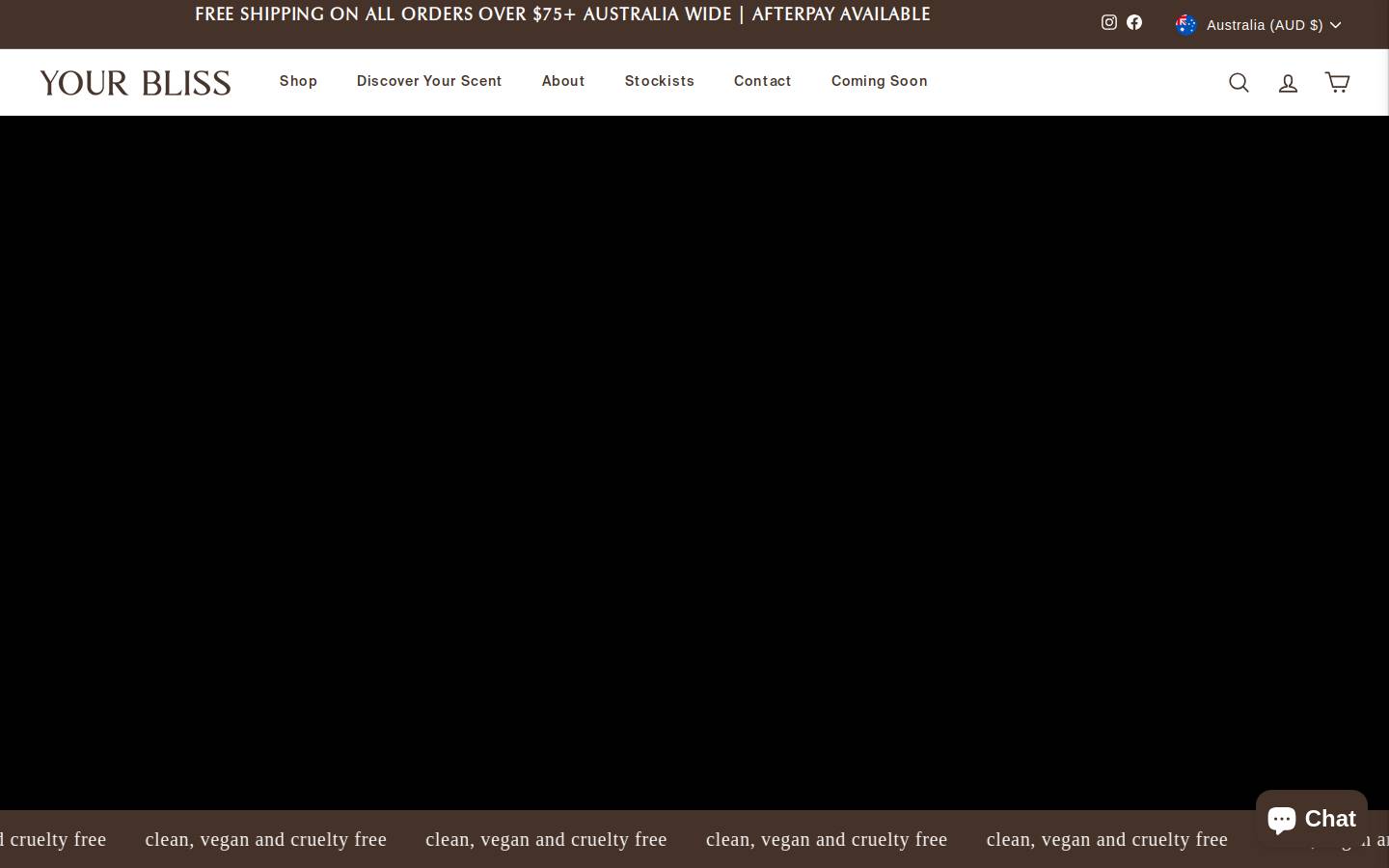 yourbliss.com.au homepage screenshot