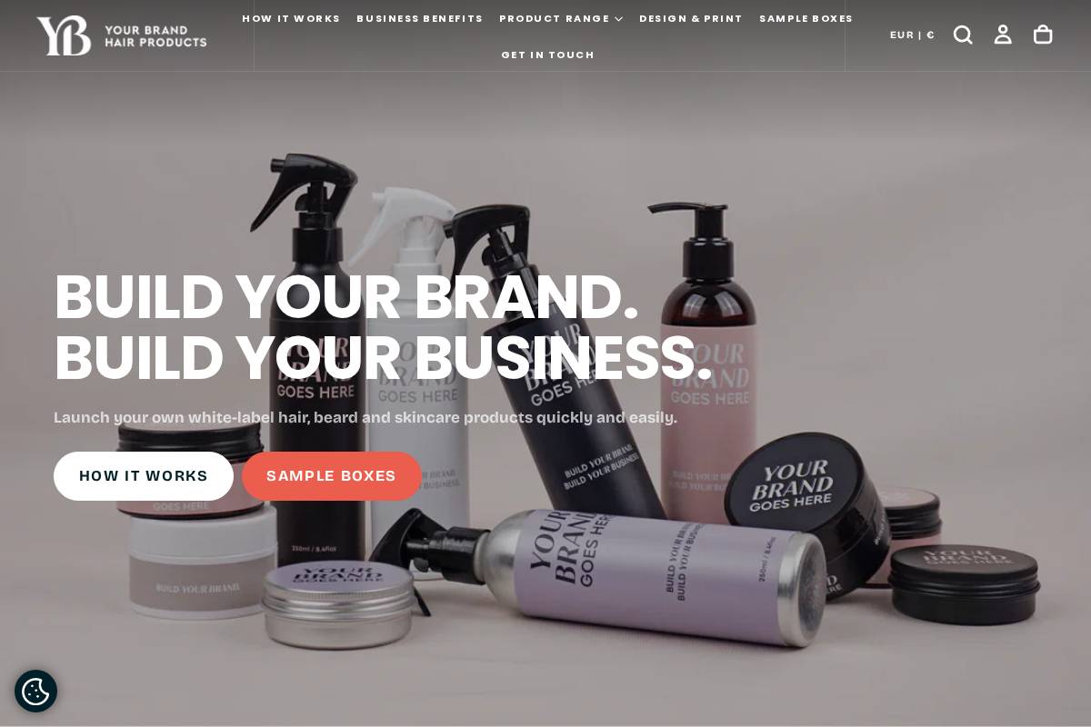 yourbrandhairproducts.com homepage screenshot