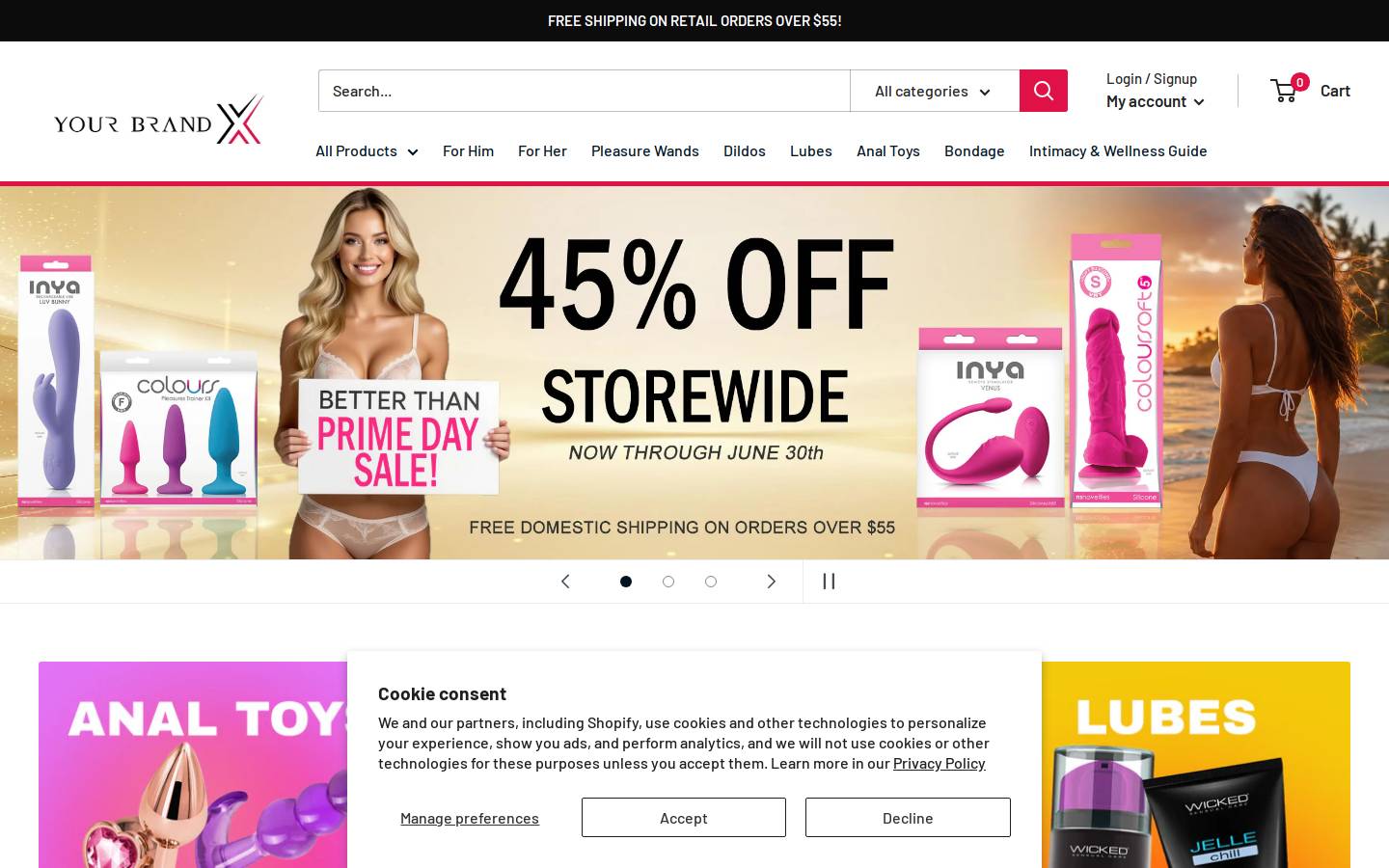 yourbrandx.com homepage screenshot