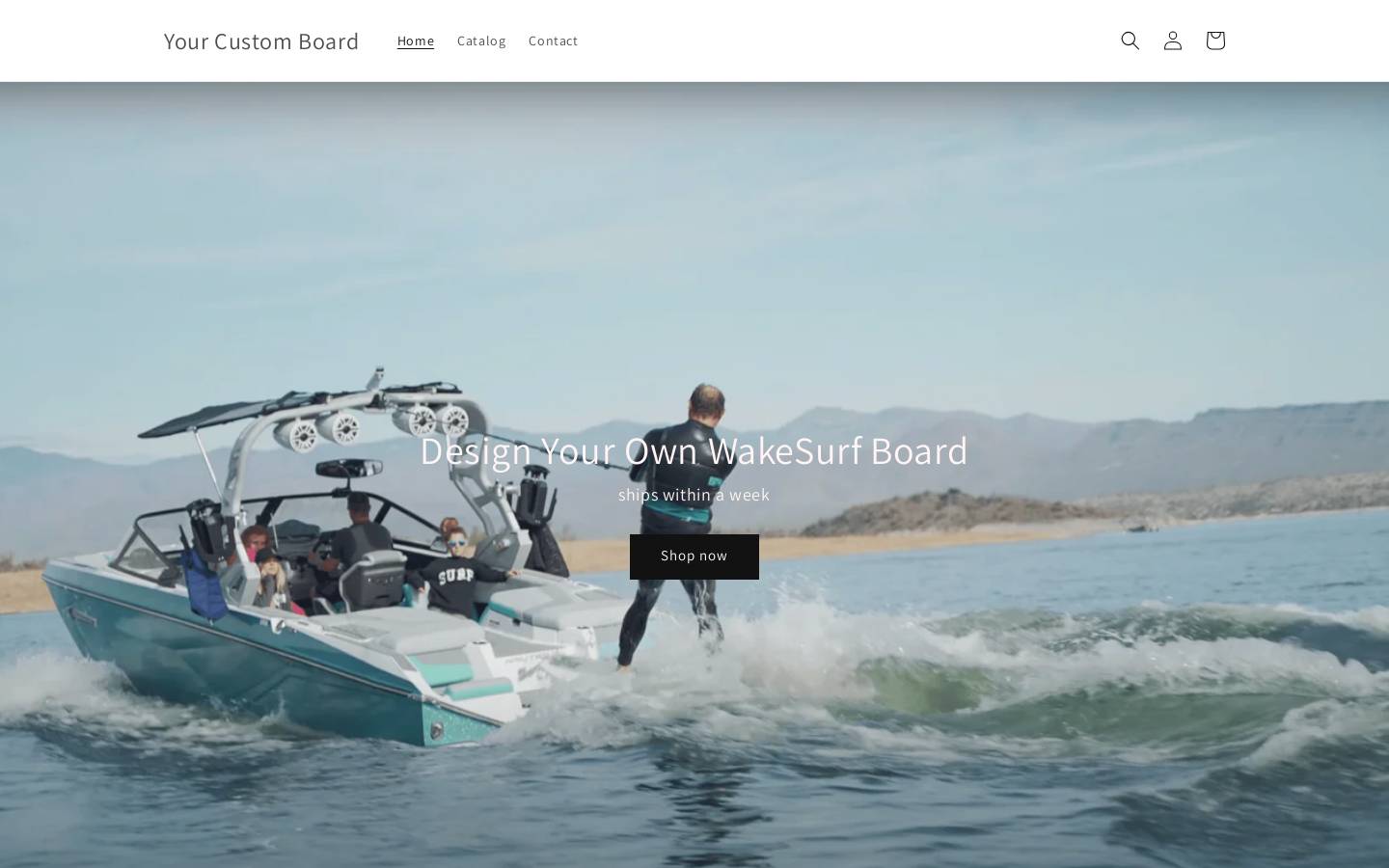 yourcustomboard.com homepage screenshot