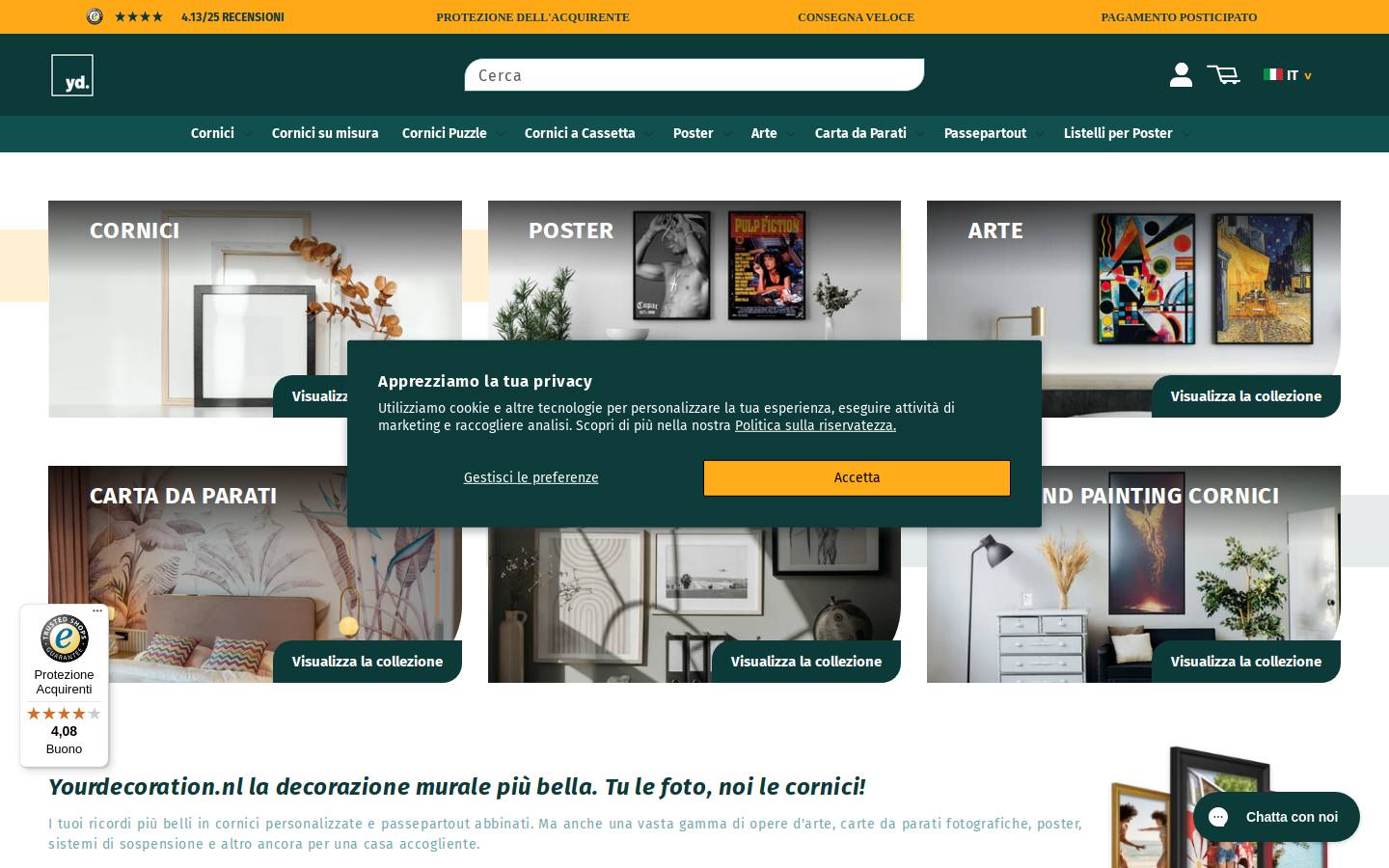 Your Decoration B.V. homepage screenshot