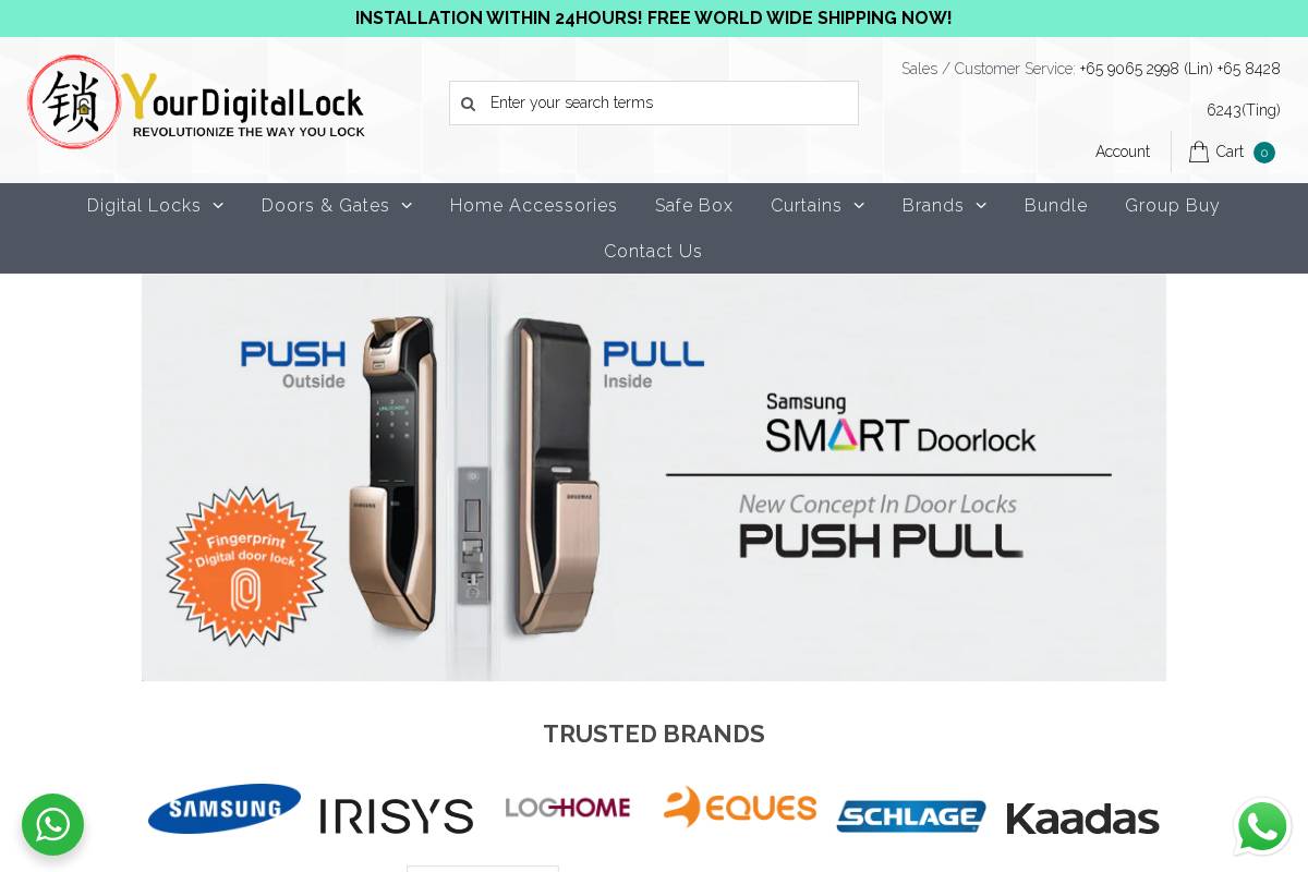 yourdigitallock.com.sg homepage screenshot