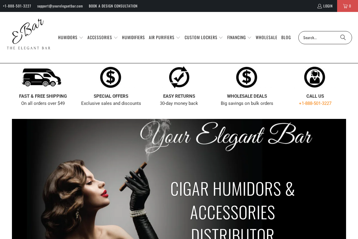 Your Elegant Bar homepage screenshot