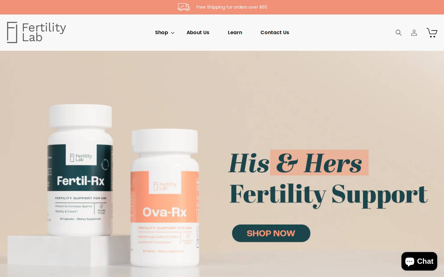 yourfertilitylab.com homepage screenshot