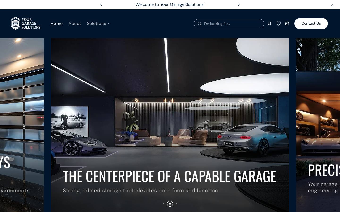 yourgaragesolutions.com homepage screenshot
