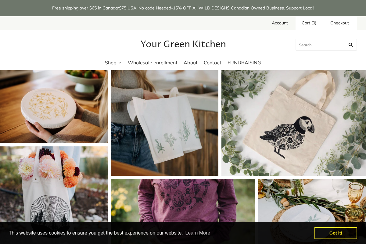 Your Green Kitchen homepage screenshot