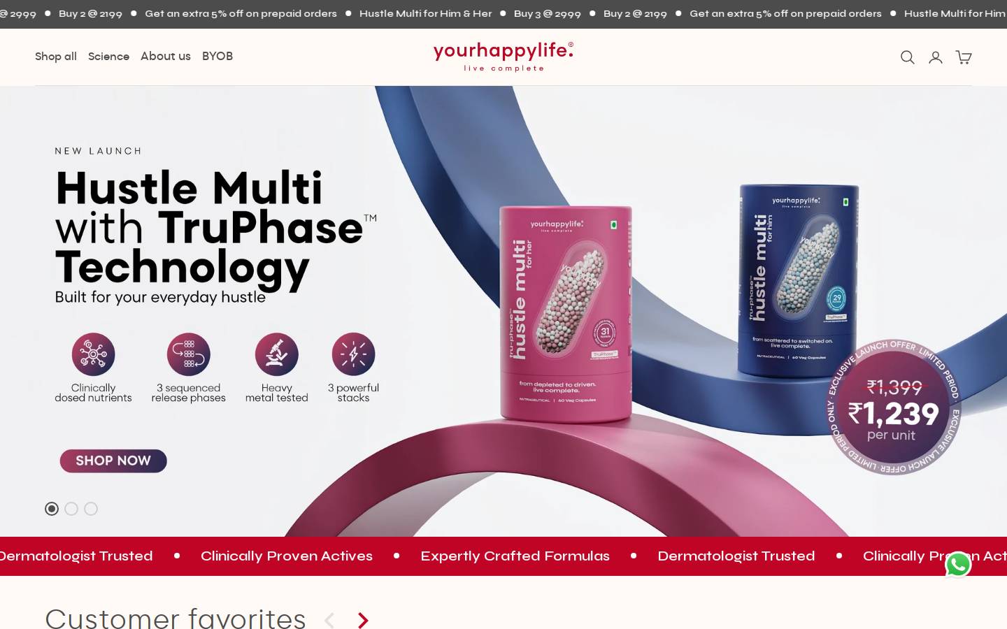 yourhappylife.com homepage screenshot