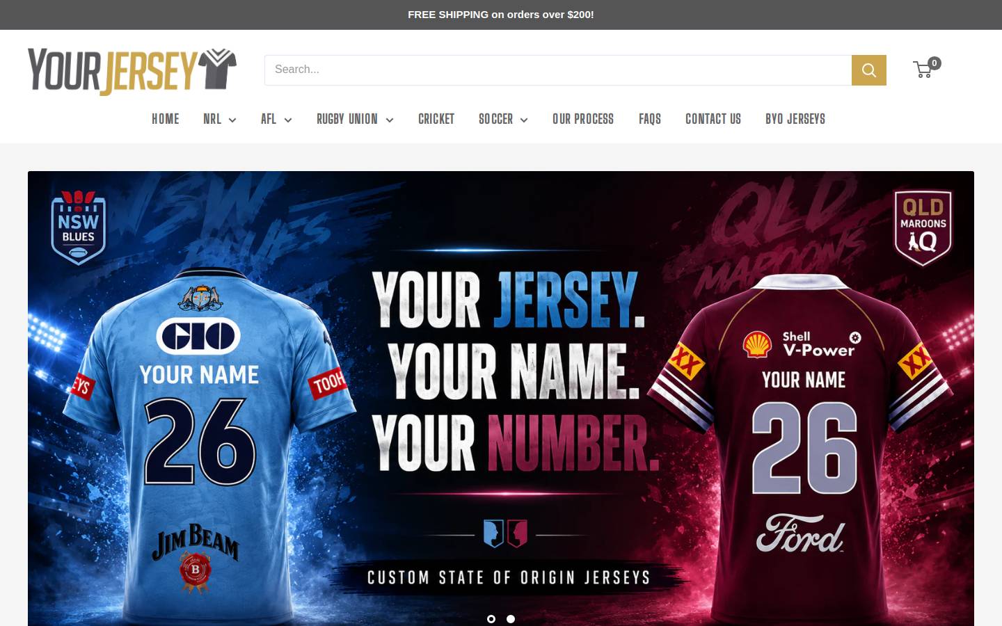 Your Jersey homepage screenshot