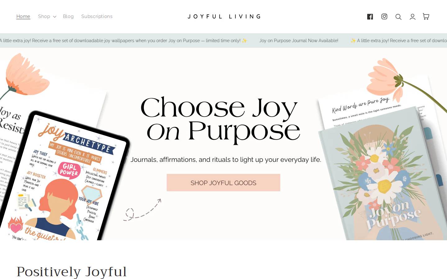 yourjoyfulliving.co homepage screenshot