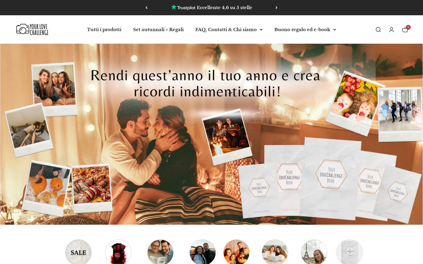 Yourlovechallenge Italy homepage screenshot