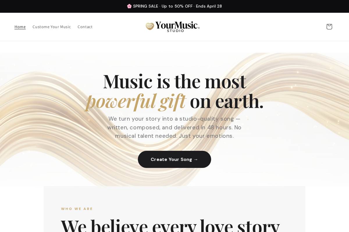 Yourmusic homepage screenshot