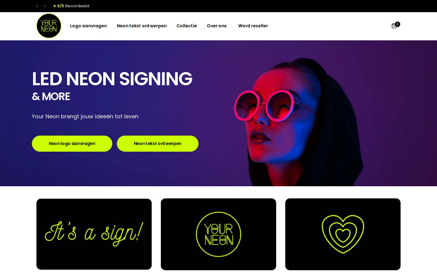yourneon.nl homepage screenshot