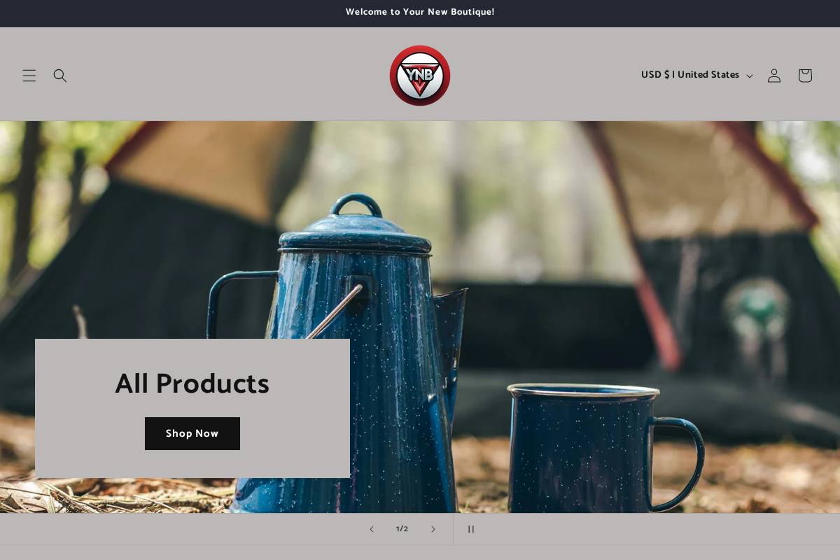 yournewboutique.com homepage screenshot