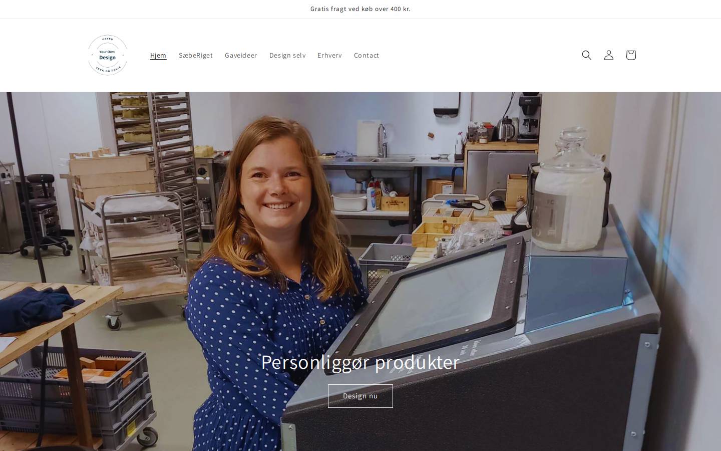 Yourowndesign homepage screenshot