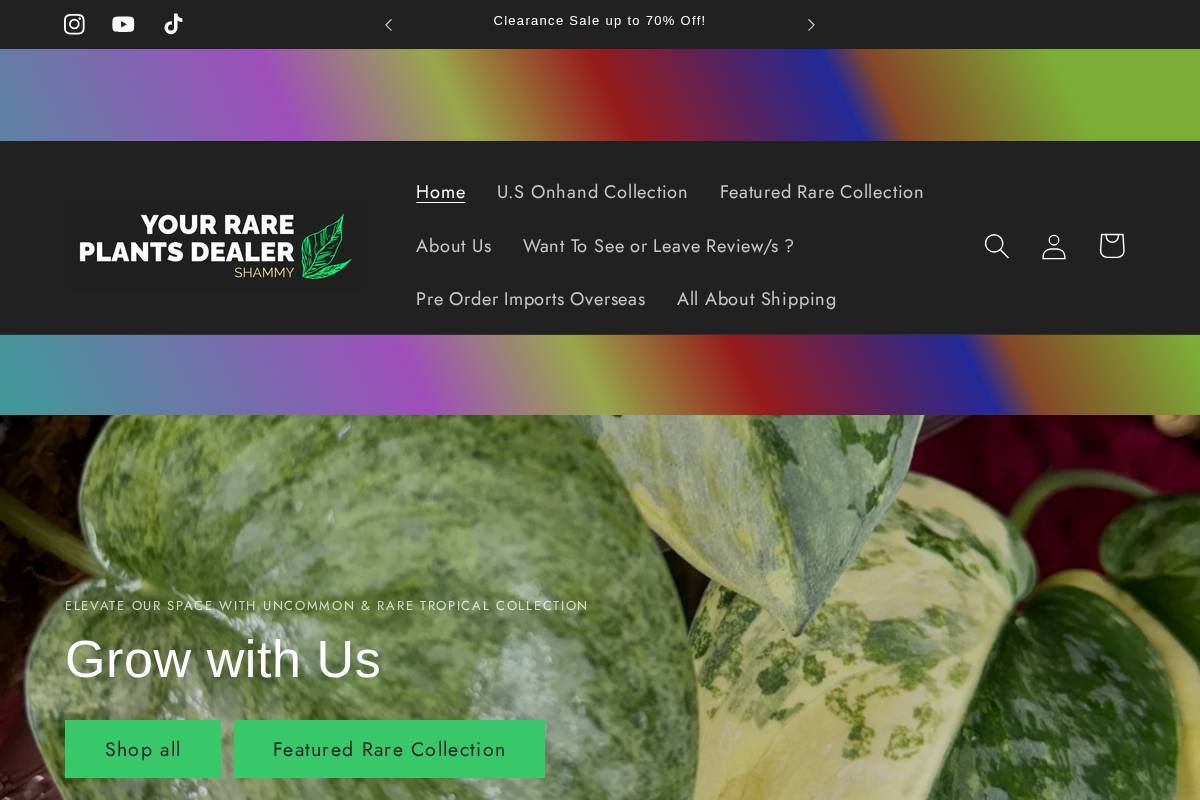 yourrareplantsdealer.com homepage screenshot