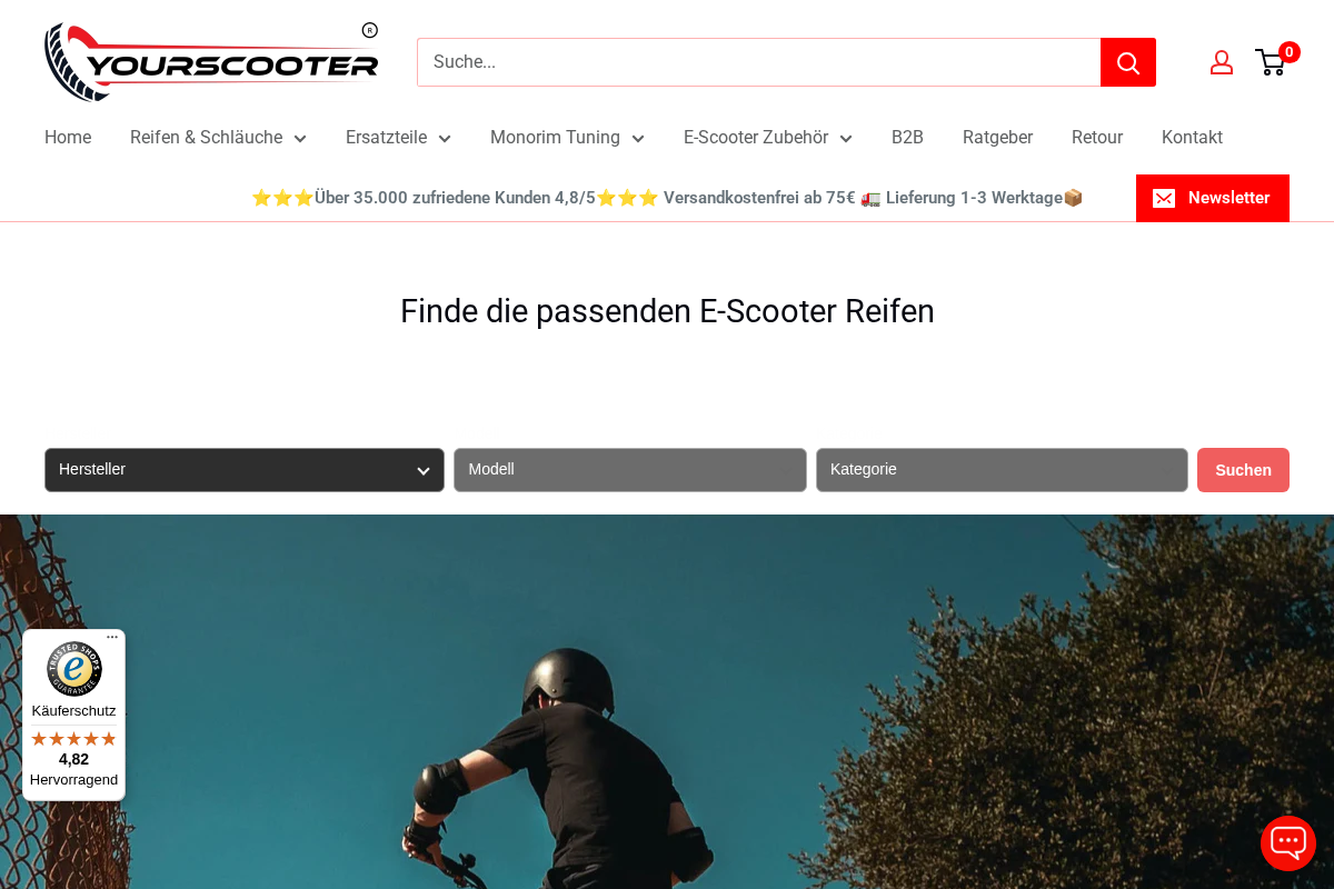 Yourscooter homepage screenshot