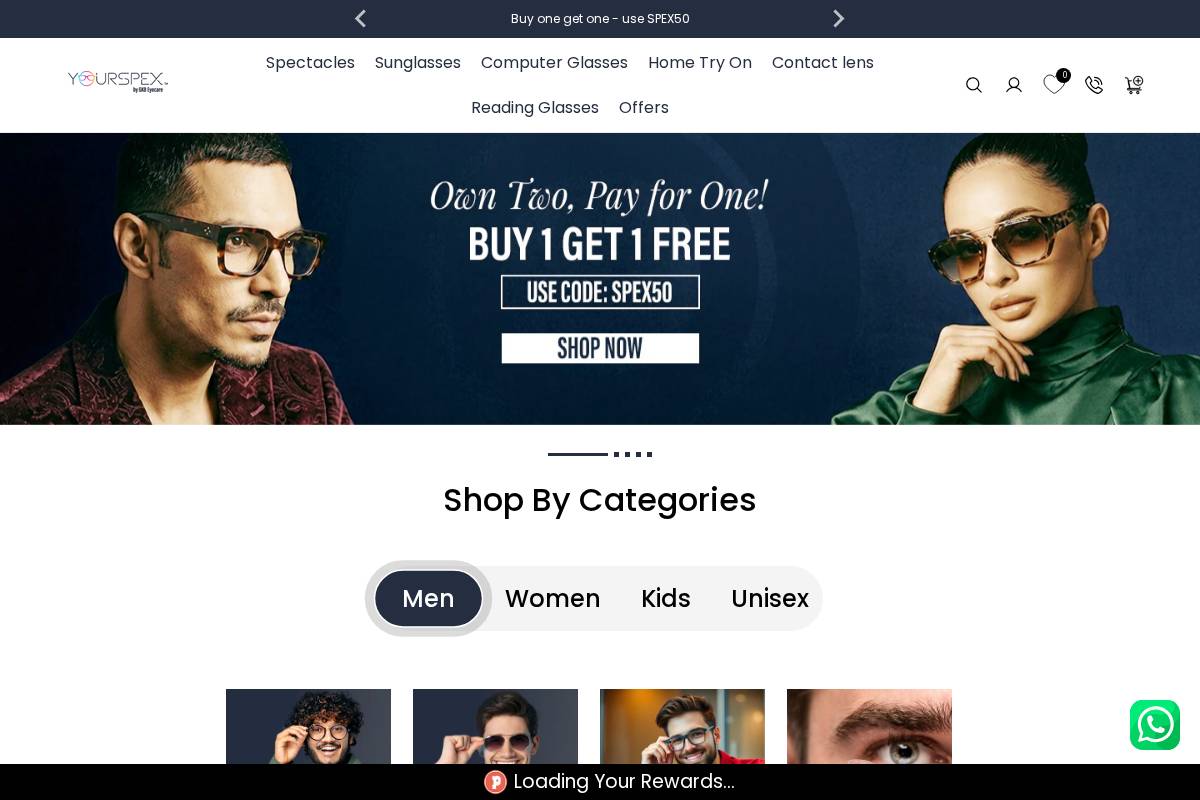yourspex.com homepage screenshot