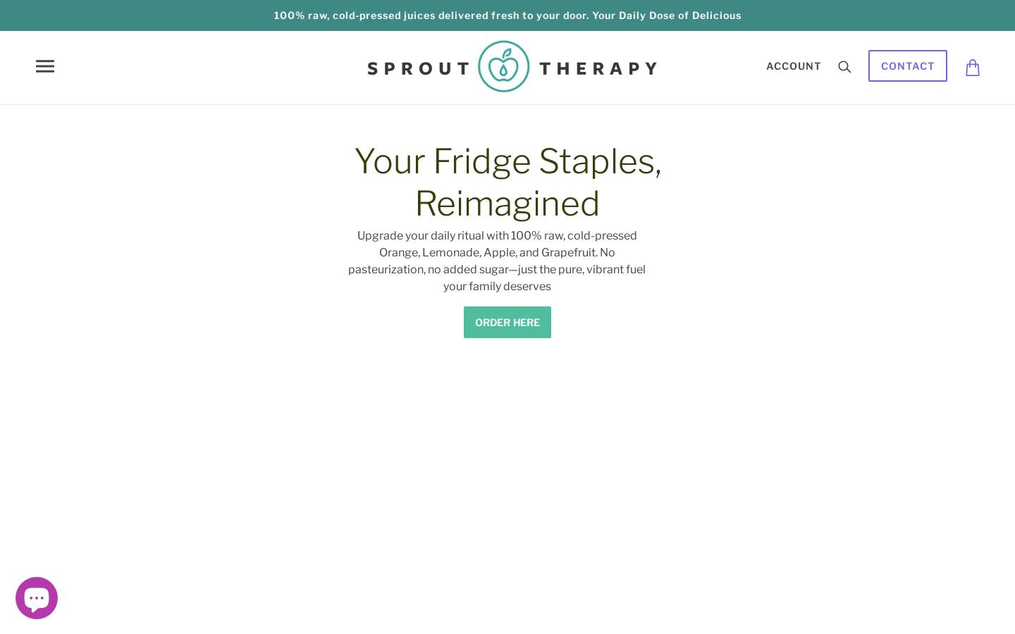 yoursprouttherapy.com homepage screenshot
