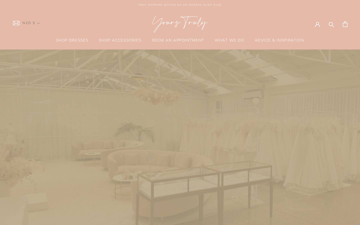 yourstrulybridal.co.nz homepage screenshot