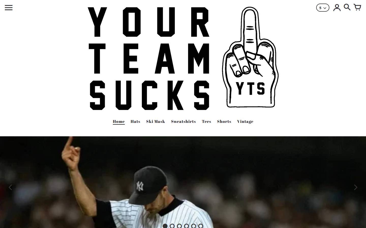 yourteamsucksnyc.com homepage screenshot