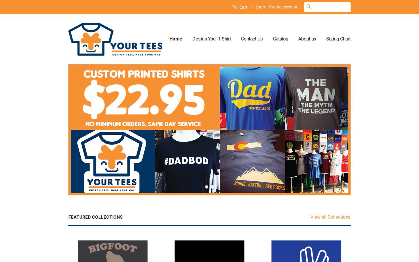 yourteesindy.com homepage screenshot
