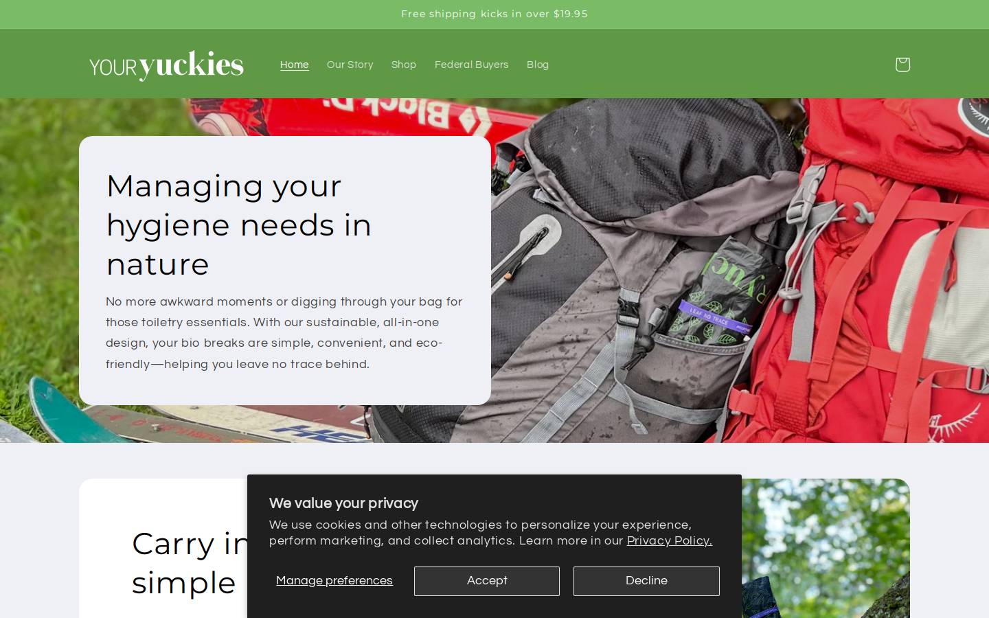 youryuckies.com homepage screenshot