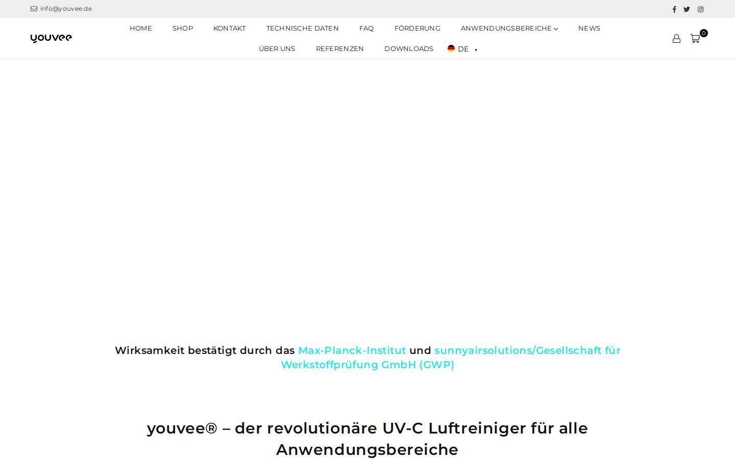 youvee.de homepage screenshot