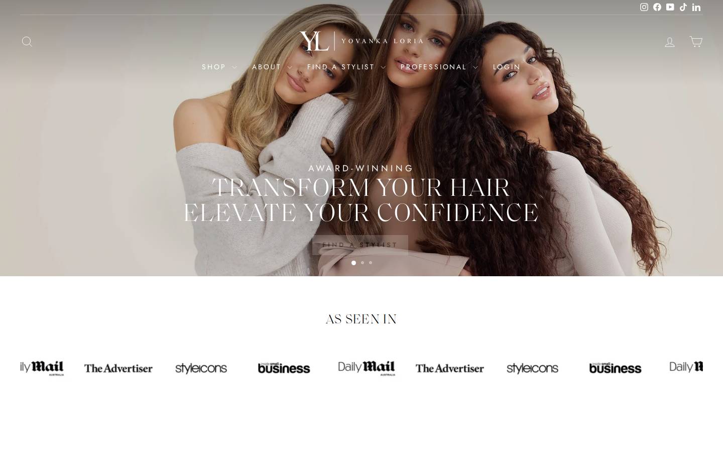 yovankaloria.com.au homepage screenshot