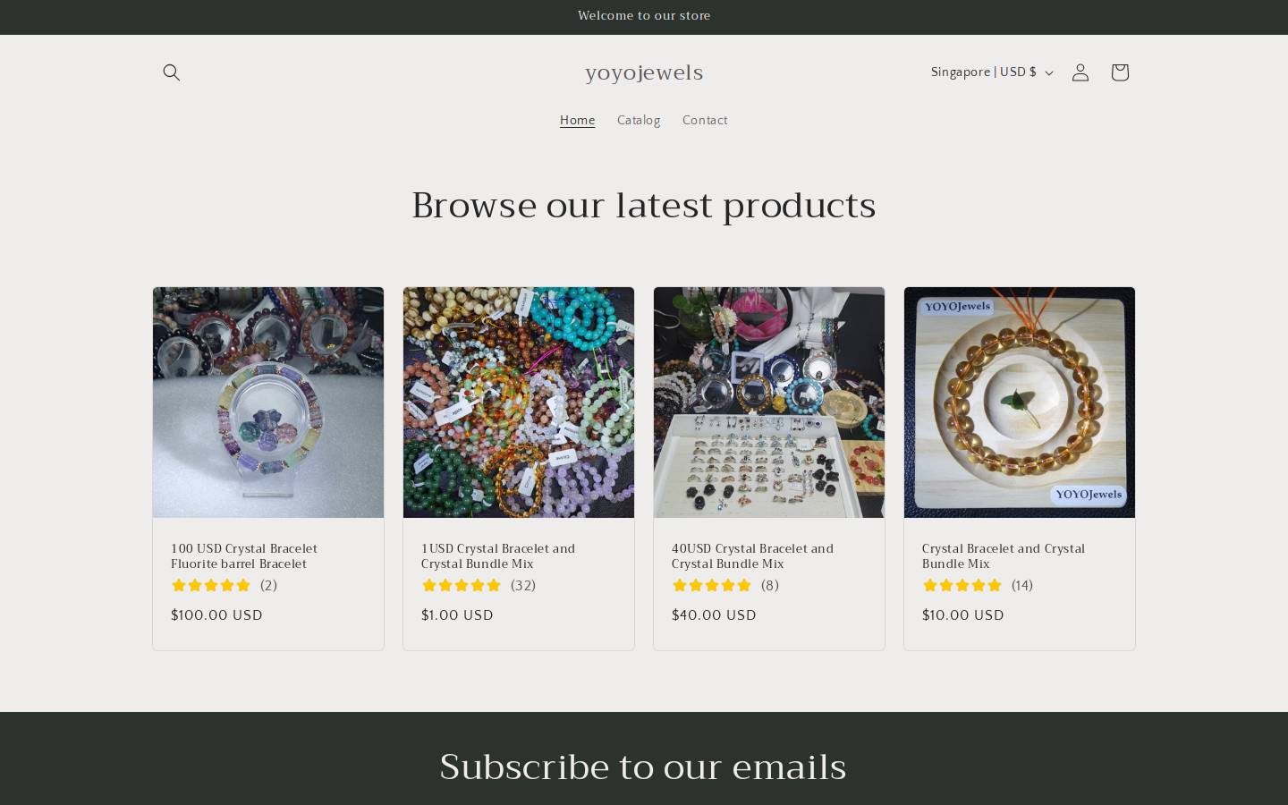 Yoyojewels homepage screenshot