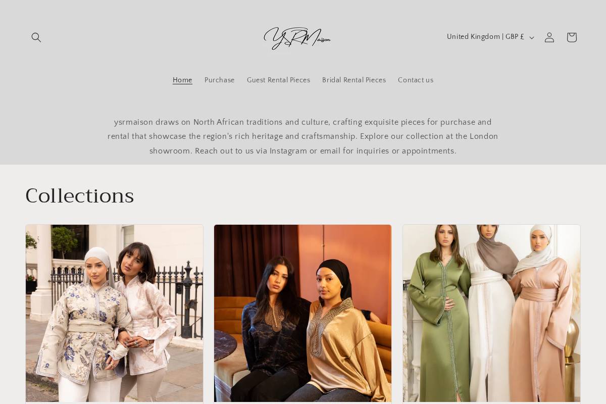 ysrmaison.com homepage screenshot