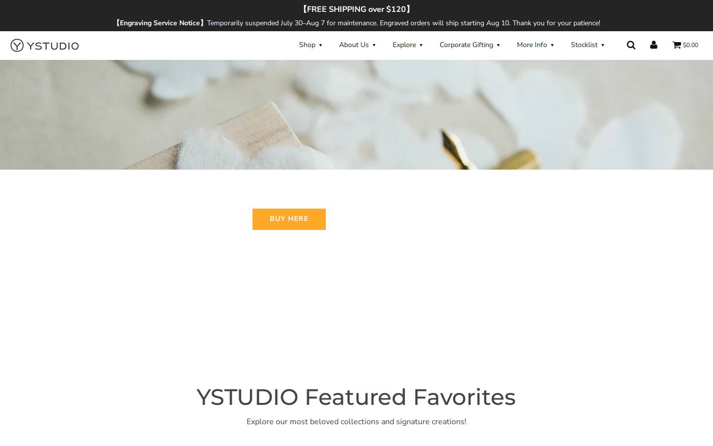ystudiostyle.com homepage screenshot