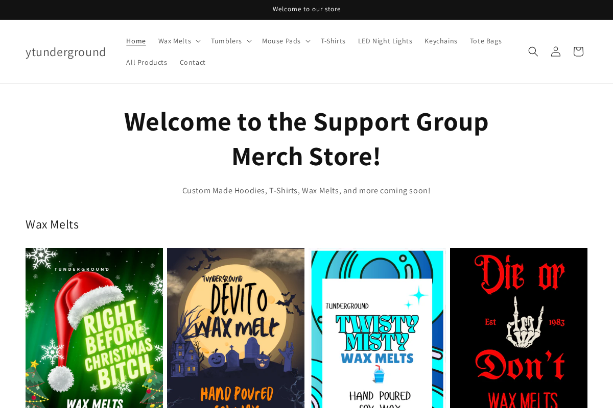 ytunderground homepage screenshot